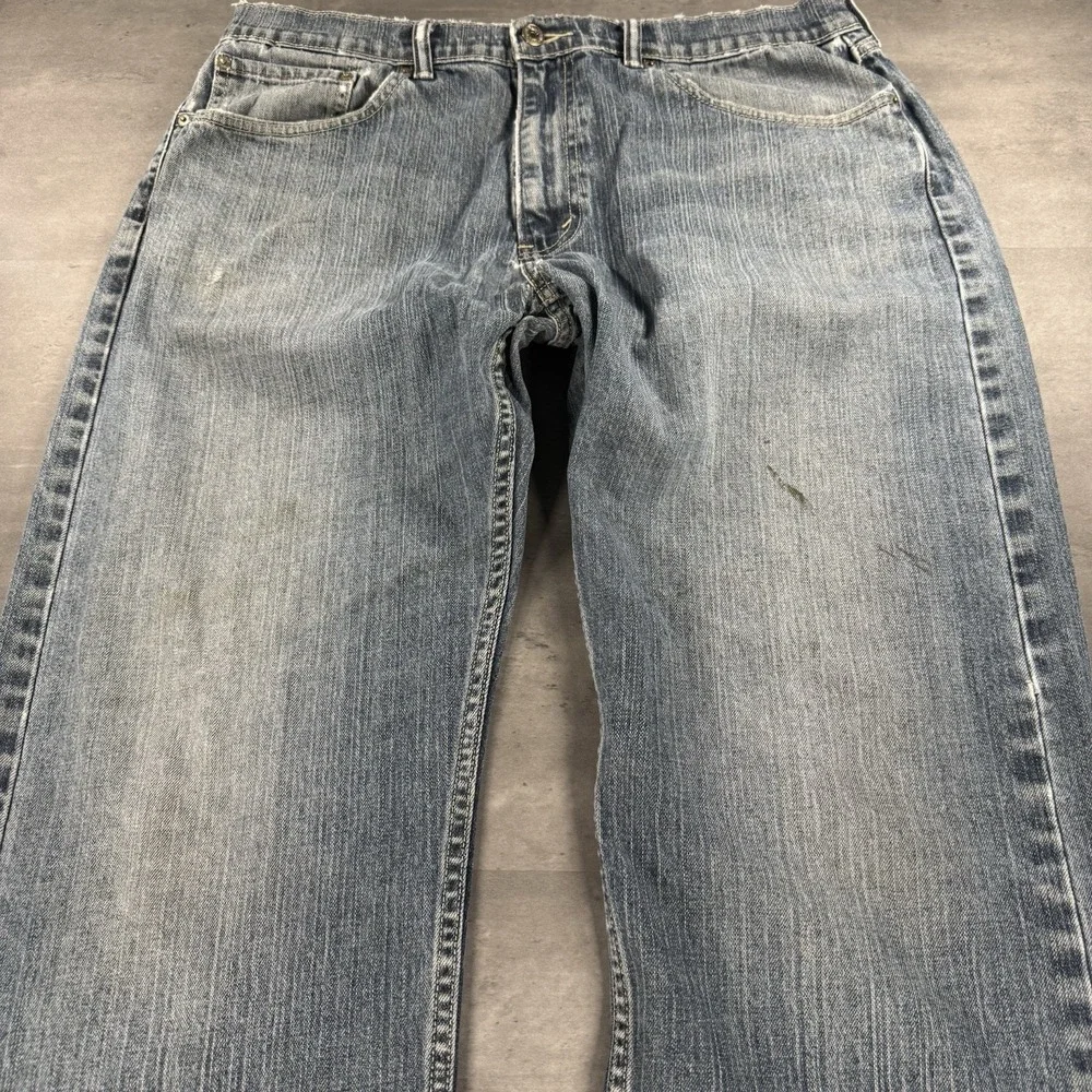 Levi's‎ 505 Blue Jeans 36x32 Blue Denim Dark Wash Regular Straight Fit Cowboy